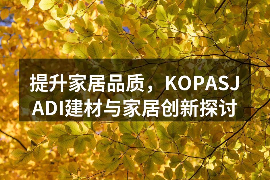 提升家居品质，KOPASJADI建材与家居创新探讨